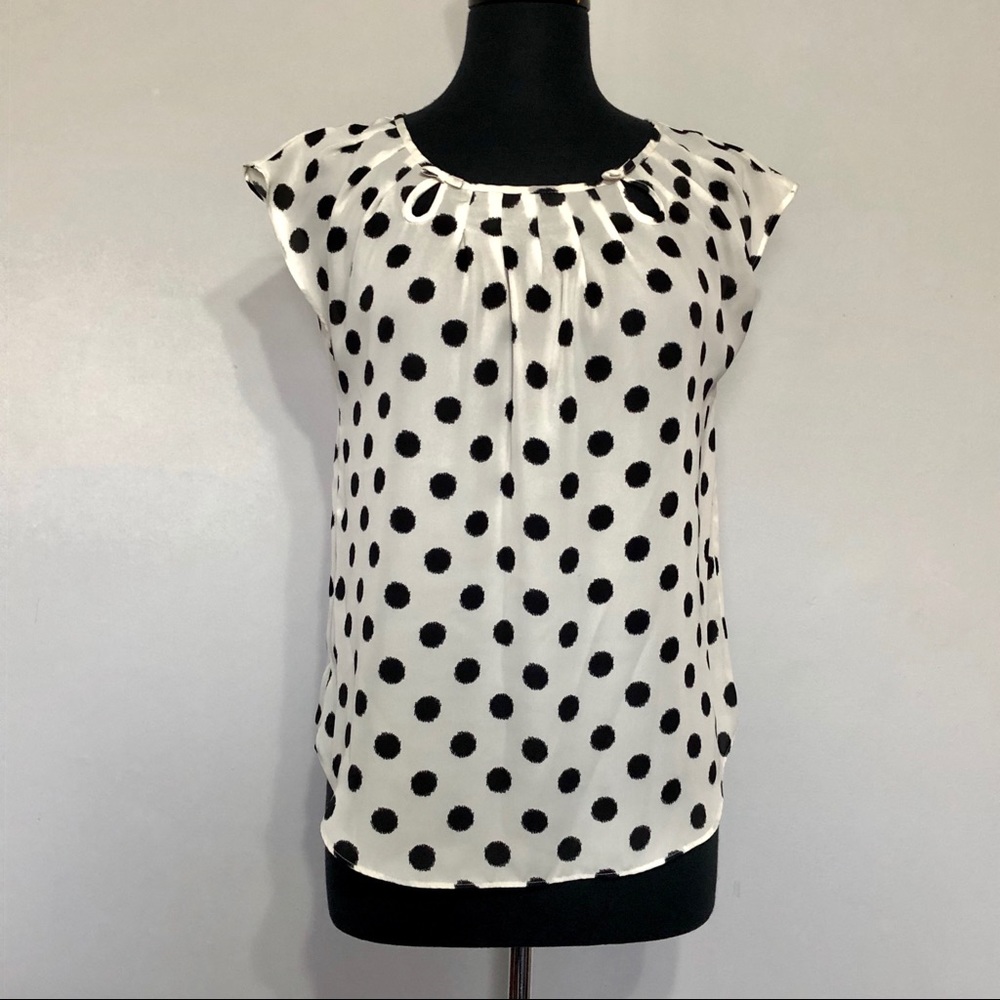 LC Lauren Conrad polka dot sleeveless blouse